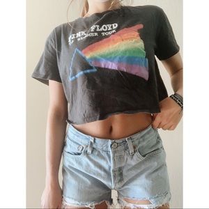 vintage cropped band tee